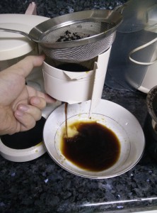 Straining the Coffee